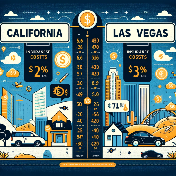 Compares insurance costs between California and Las Vegas