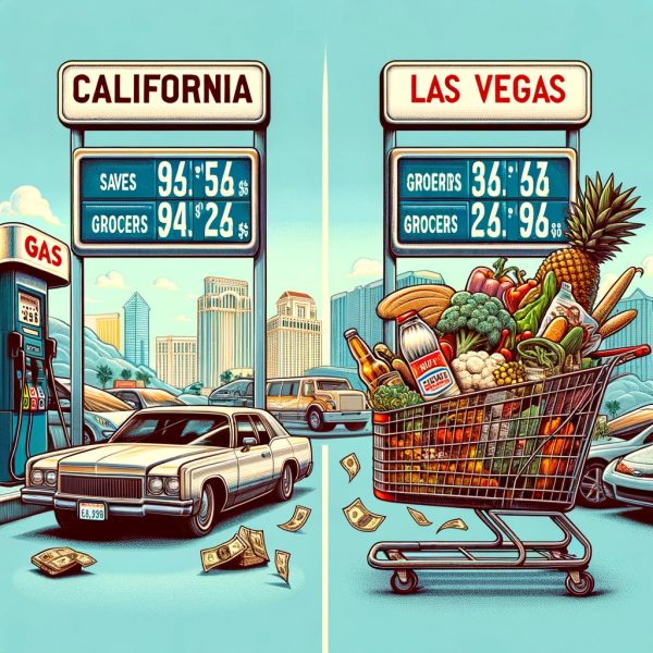 savings on gas and groceries when moving from California